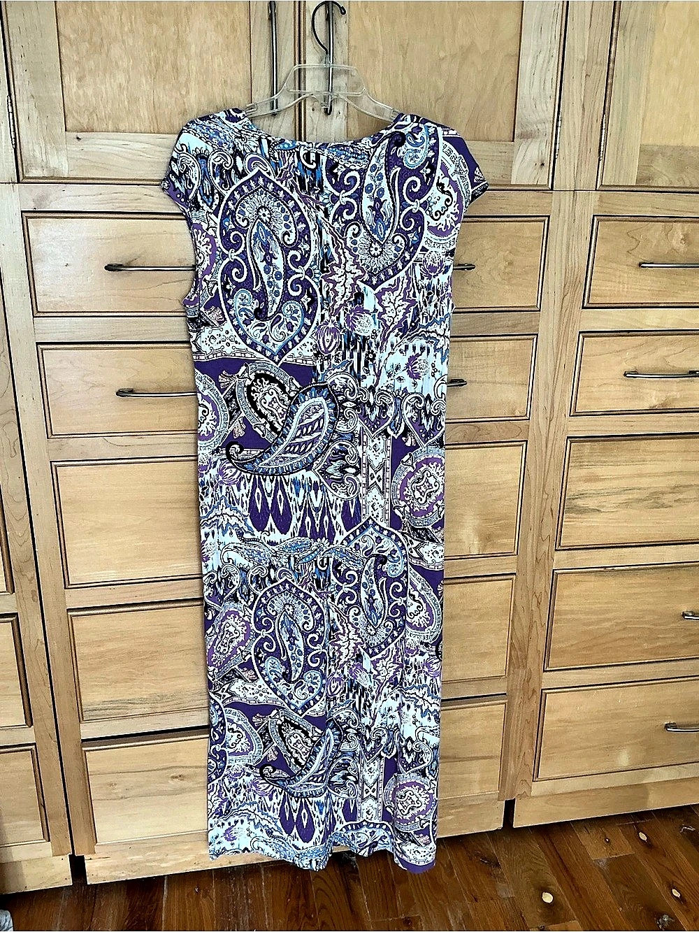 Chico size 2 (12-14) Paisley Maxi Dress in Purple & Blue